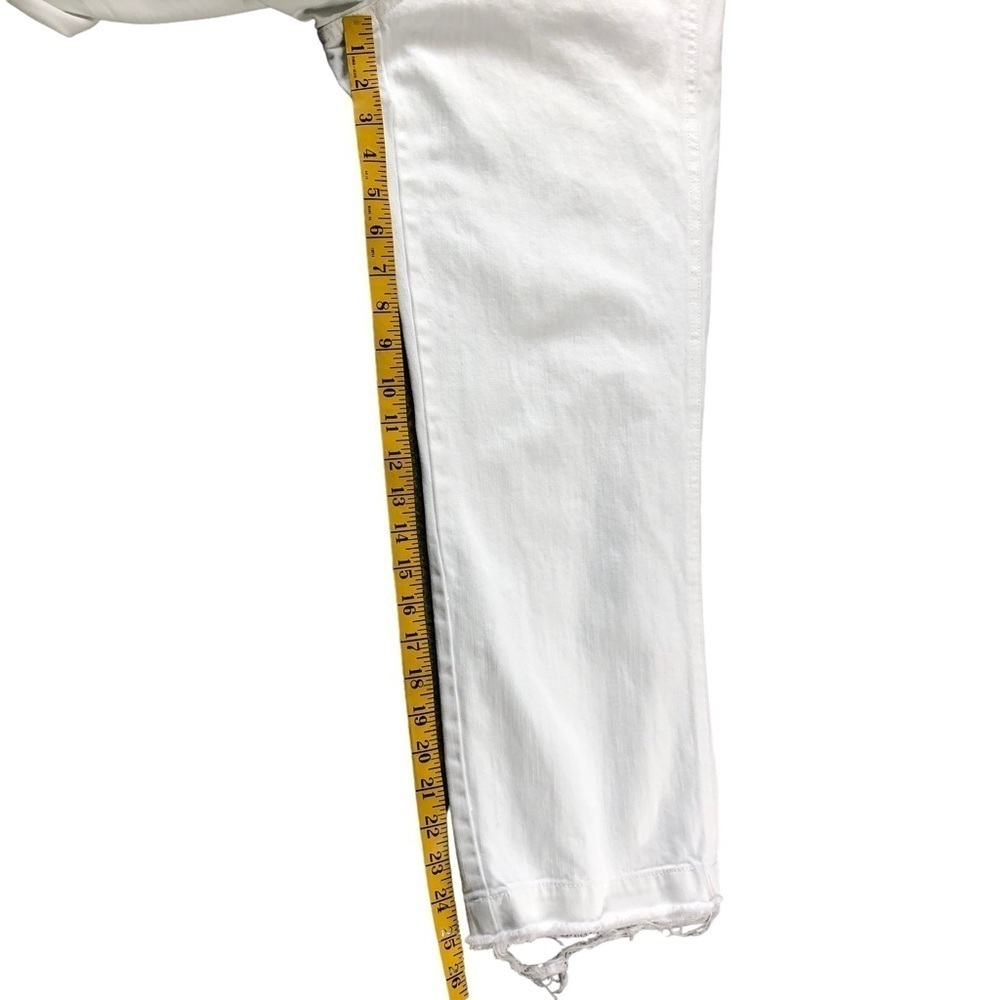 Madewell White Straight Leg Overalls with Raw Hem Style:H6642 Preppy Classic - Picture 11 of 11